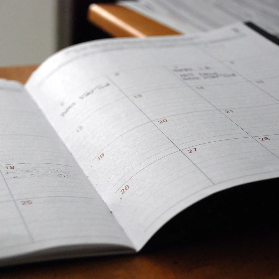 Calendar for counselling sessions